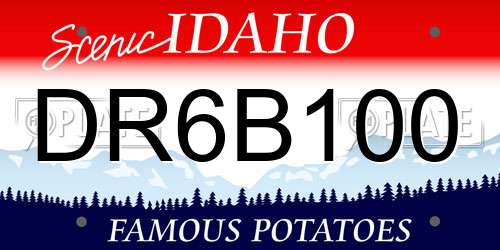 DR6B100 Idaho License Plate