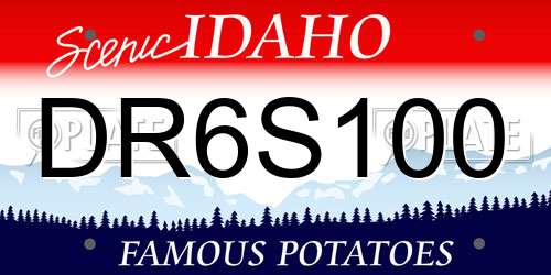 DR6S100 Idaho License Plate