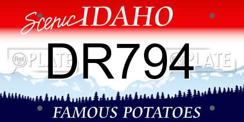 DR794 Idaho License Plate