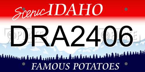 DRA2406 Idaho License Plate