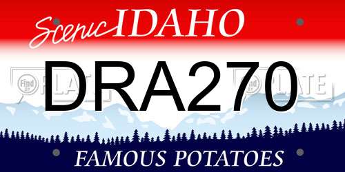 DRA270 Idaho License Plate