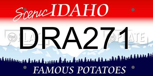 DRA271 Idaho License Plate