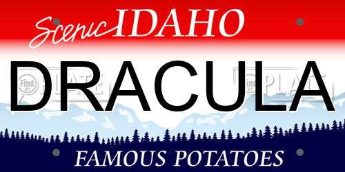DRACULA Idaho License Plate