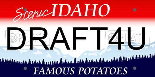 DRAFT4U Idaho License Plate