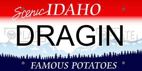 DRAGIN Idaho License Plate
