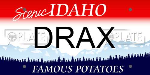 DRAX Idaho License Plate