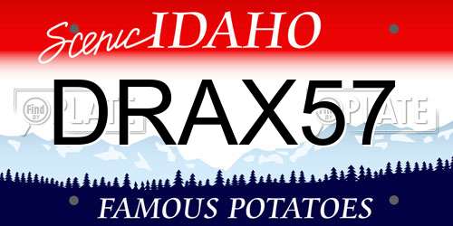 DRAX57 Idaho License Plate