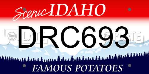 DRC693 Idaho License Plate