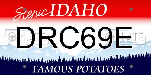 DRC69E Idaho License Plate