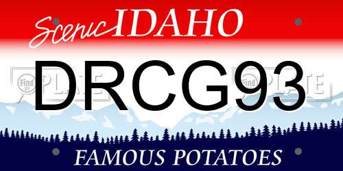 DRCG93 Idaho License Plate