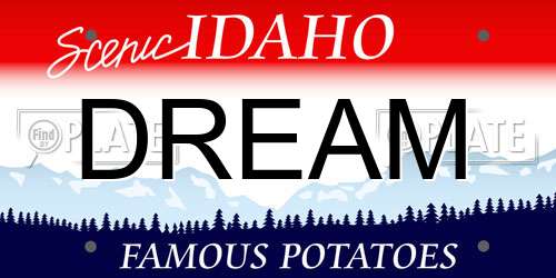 DREAM Idaho License Plate