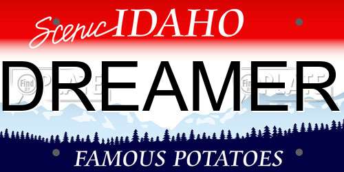 DREAMER Idaho License Plate