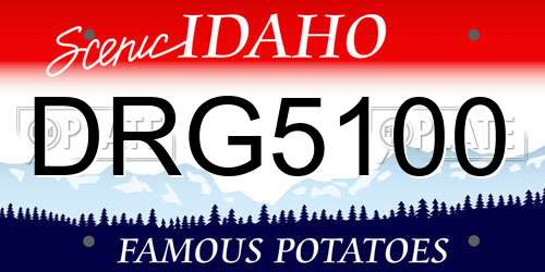 DRG5100 Idaho License Plate