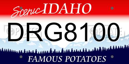 DRG8100 Idaho License Plate