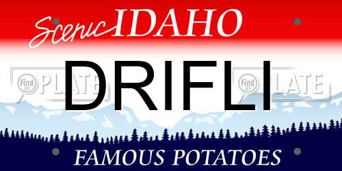 DRIFLI Idaho License Plate