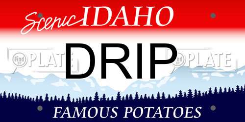 DRIP Idaho License Plate