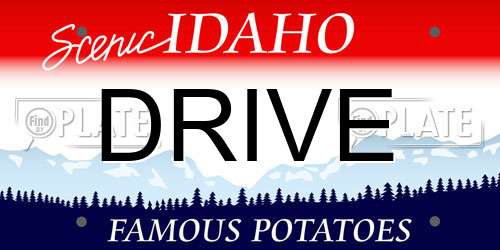 DRIVE Idaho License Plate