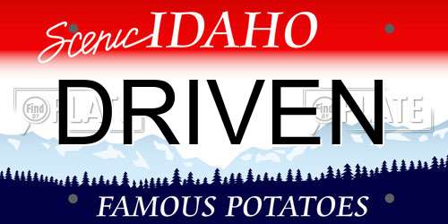 DRIVEN Idaho License Plate