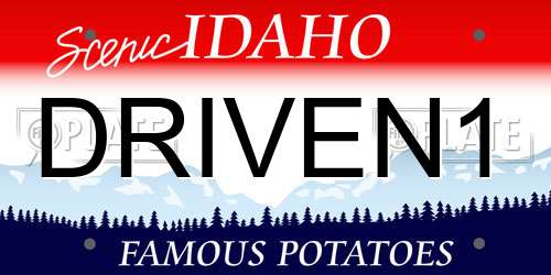 DRIVEN1 Idaho License Plate