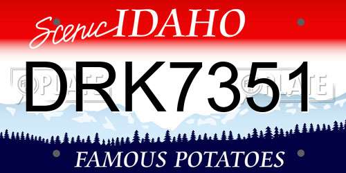 DRK7351 Idaho License Plate