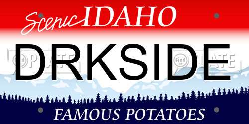 DRKSIDE Idaho License Plate