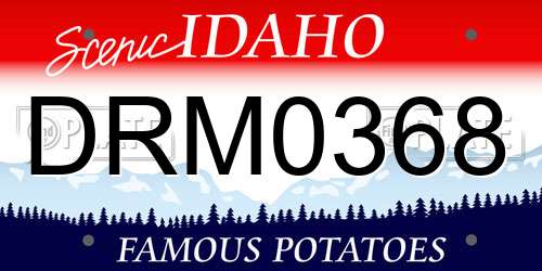 DRM0368 Idaho License Plate