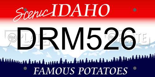 DRM526 Idaho License Plate