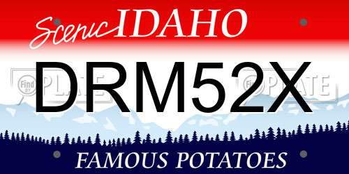 DRM52X Idaho License Plate