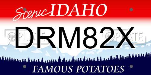 DRM82X Idaho License Plate