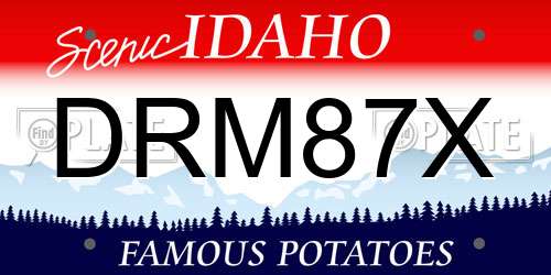 DRM87X Idaho License Plate