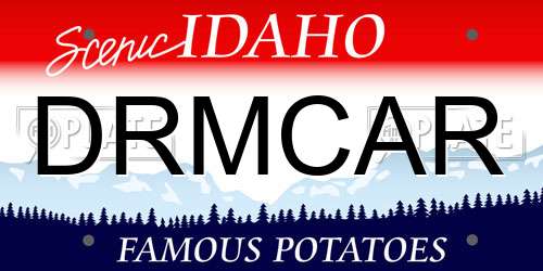 DRMCAR Idaho License Plate
