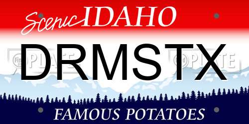 DRMSTX Idaho License Plate