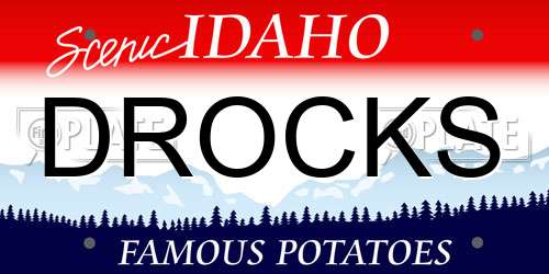 DROCKS Idaho License Plate