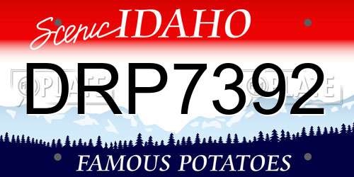 DRP7392 Idaho License Plate