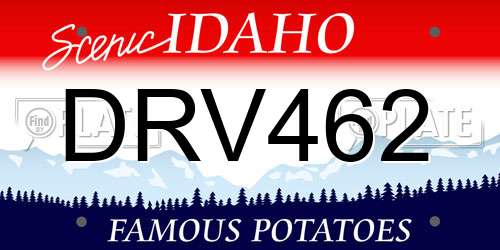 DRV462 Idaho License Plate