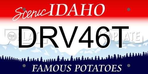 DRV46T Idaho License Plate