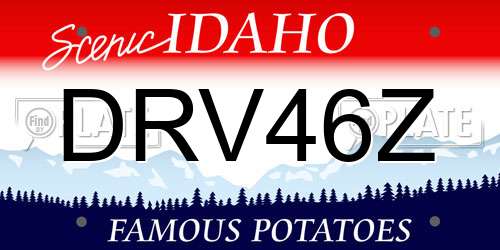 DRV46Z Idaho License Plate