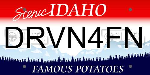DRVN4FN Idaho License Plate