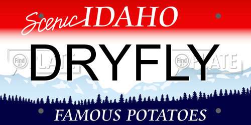DRYFLY Idaho License Plate
