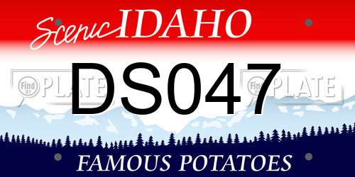 DS047 Idaho License Plate