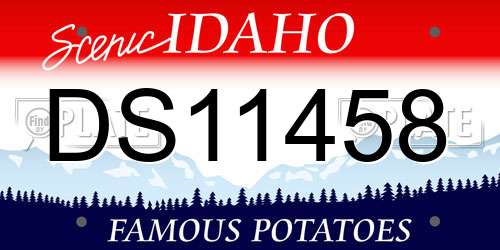 DS11458 Idaho License Plate