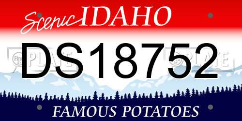 DS18752 Idaho License Plate