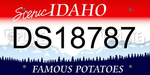 DS18787 Idaho License Plate