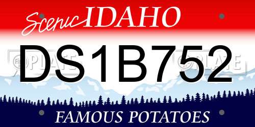 DS1B752 Idaho License Plate