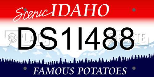 DS1I488 Idaho License Plate