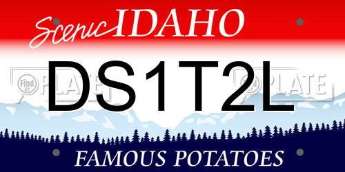 DS1T2L Idaho License Plate