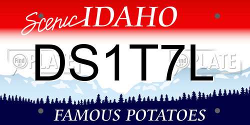 DS1T7L Idaho License Plate