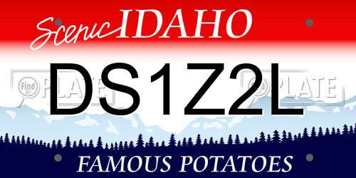 DS1Z2L Idaho License Plate