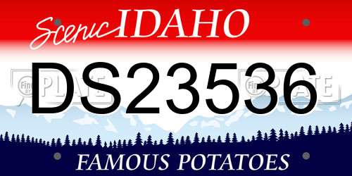 DS23536 Idaho License Plate