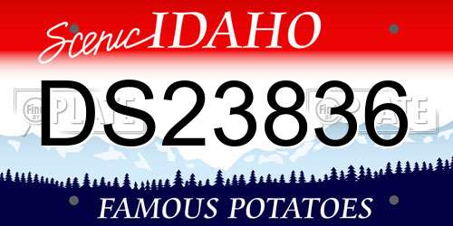 DS23836 Idaho License Plate